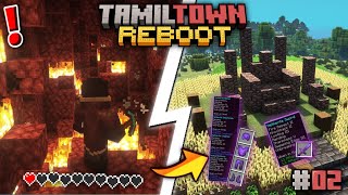 Collecting ancient debris and upgrading to netherite armour Tamil Town Reboot | Episode 02