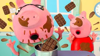 Come Play with Peppa: Making a Chocolate Birthday Cake with Peppa Pig | Family Kids Cartoon