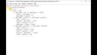 Python program salary tax calculation