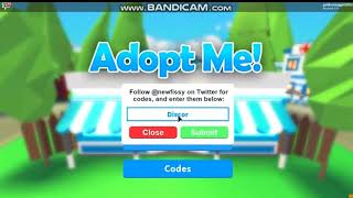 Codes For Roblox Adopt Me New