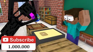 Monster School : Unboxing Gold Play Button From YouTube - Minecraft Animation