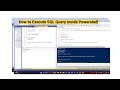 How To Execute a SQL Script from Powershell #powershell #sql #ssms How to  SQLPowershell