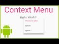 Floating Context Menu (Long Click Menu) - Android Studio Tutorial