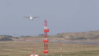 種子島空港JL3763（AT46）japan air commuter(JA05JC)ATR42-600コウノトリ