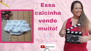 Calcinha Infantil  com babados ( Molde Grátis) Faça e venda muito 💵💰💰