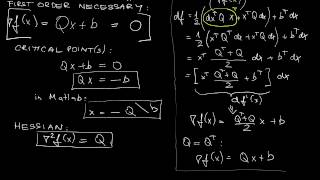 L1.3 - Unconstrained optimization of quadratic functions