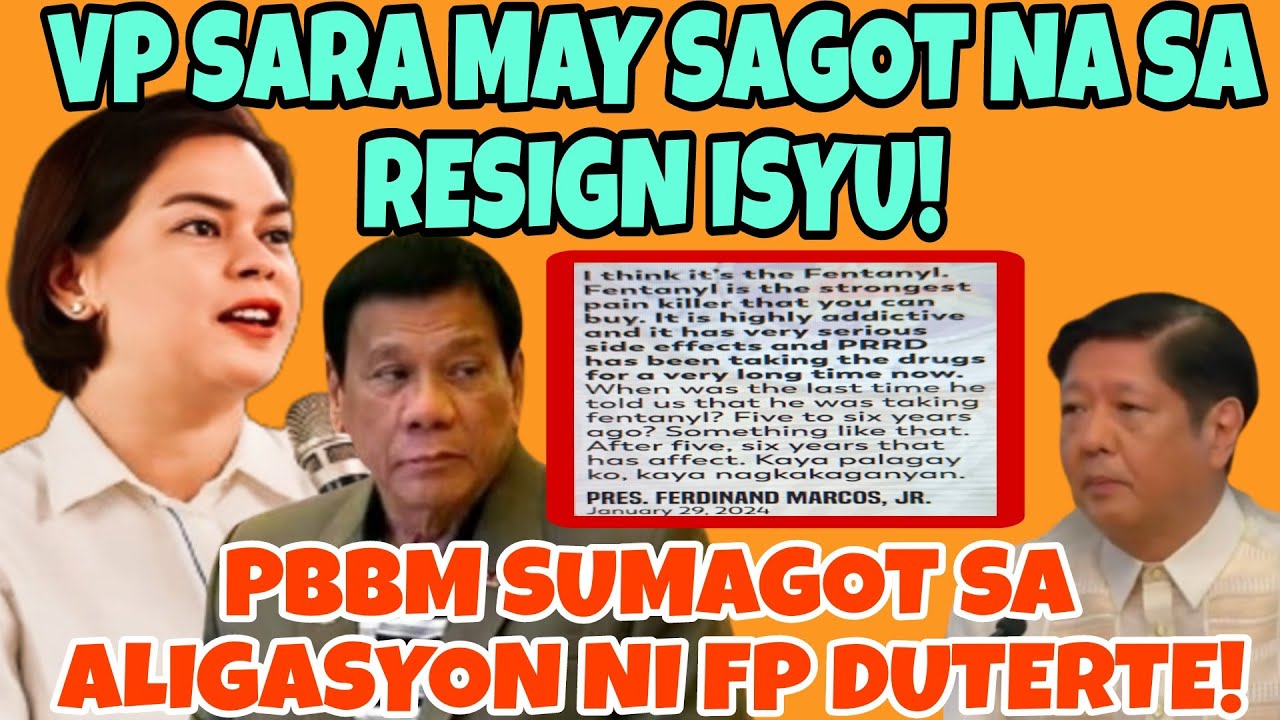 VP SARA MAY SAGOT SA PANAWAGAN NA MAG RESIGN SI PBBM! ALIGASYON NI FP ...