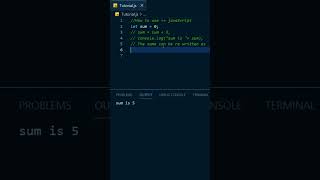 How to use the (+=) in javaScript(addition assignment operator)#coding #tutorial #shorts #javascript