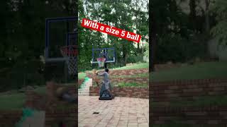 With size 5 ball vs regular size #basketball #shorts #comedy