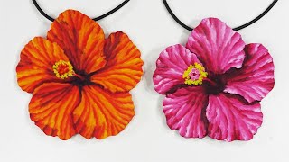 Polymer Clay Painting, a Flower Pendant Tutorial