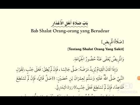 Fiqh || KMI 10 || Bab Sholat Bagi Yang Memiliki Udzur || Manhajus ...