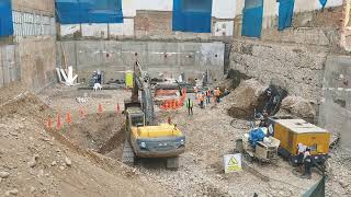 Excavacion masiva del 2do anillo de muros anclados en sótanos (2da parte)