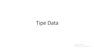 Tipe Data pada Java