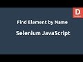 Selenium Javascript find Element by Name