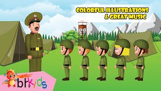 Five Little Soldiers | Animation For Kids | Nursery Rhymes Songs For Children