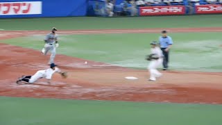 【凄すぎる！】ヤクルト武岡龍世ファインプレーからゲッツーを完成させる！巨人戦