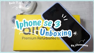 ˖°🌊IPhone SE 3 (2022) unboxing aesthetic °❀⋆ starlight/lumière stellaire♡ + camera test [allo allo]