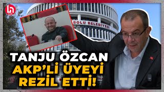 Tanju Özcan AKP'li üyeyi rezil etti: 78 insan ölmüş sen neye gülüyorsun? Terbiyesiz!