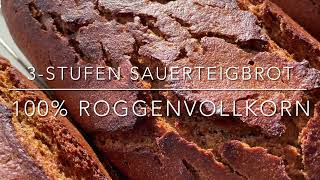 3-Stufen Sauerteigbrot aus 100% Roggenvollkornmehl