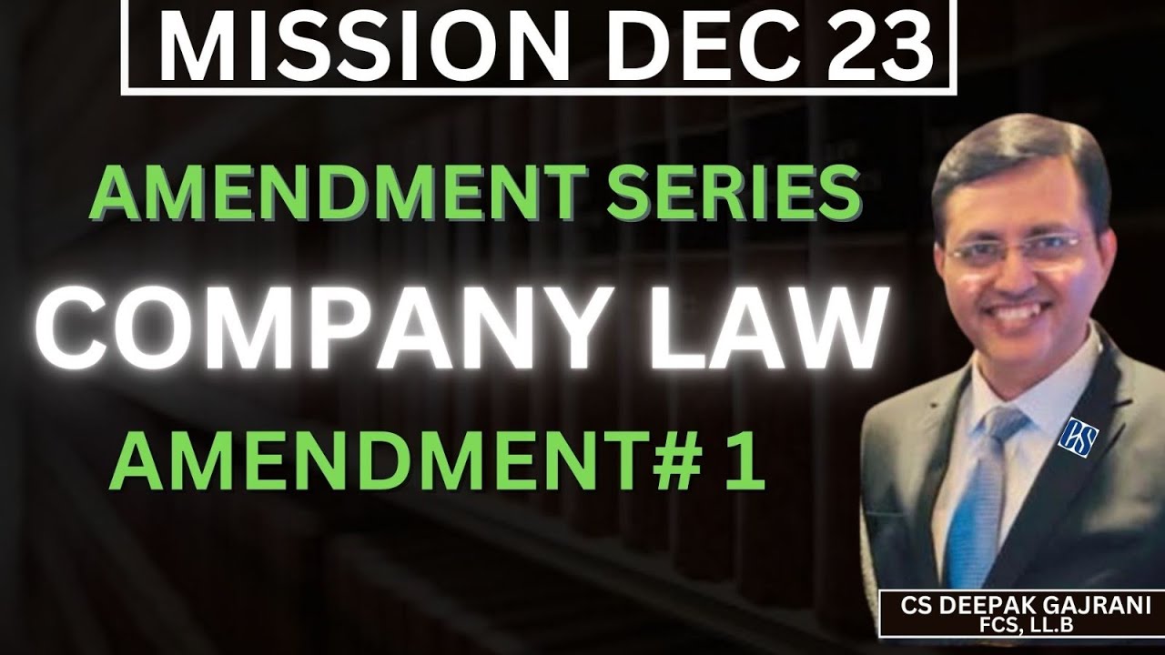 Buy Back Of Shares L COMPANY LAW AMENDMENT 1- Dec 23 - YouTube