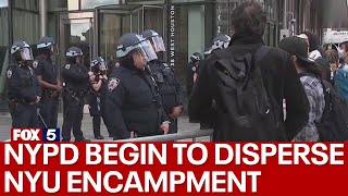 NYPD begin to disperse NYU encampment