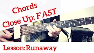 Chords: The Ventures | Runaway | Rhythm Guitar Lesson | Close Up Full Speed