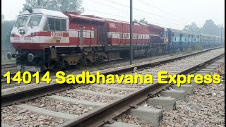 14014 Sadbhavana Express With Red Color Painted Loco WDP4D #40109