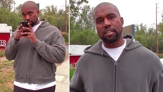EXCLUSIVE - Kanye West Interrupts Phone Call With Kim Kardashian To Speak With Paparazzo