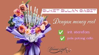 BUKET BULAN SABIT DENGAN ISIAN UANG GULUNG YANG PERNAH VIRAL