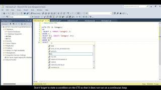 Recursive CTEs and solving maximum recursion error