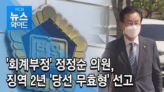 '회계부정' 정정순 의원, 징역 2년 '당선 무효형' 선고/현대HCN 충북방송