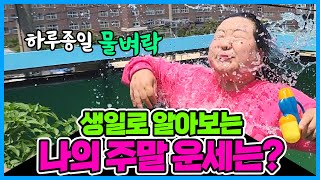 생일로 알아보는 나의 주말 모습은?!📆 하루종일 물벼락을 맞는다고?💦 [생일테스트]