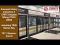 SMRT Trains [TEL] Kawasaki & CRRC Sifang CT251 [2050] departing Marina Bay (➡️ Stevens)