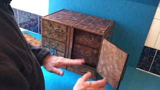 Antique Japanese jewellery cabinet and desk