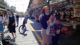 Shuk Machane Yehuda, Jerusalem, Israel, During Covid-19 Second Wave Lockdown - 4K