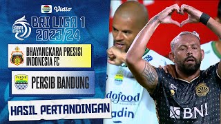 Hasil Akhir Pertandingan - Bhayangkara Presisi Indonesia FC Vs Persib Bandung | BRI Liga 1 2023/24
