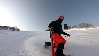 テレマークスキー　革靴ウロコ板　立山山麓スキー場　2021.2.7