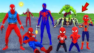 TEAM SPIDER-MAN VS Bad Guy Joker  -  Challenge Rescue 3 baby Spider Man from spi