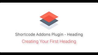 Shortcode Addons - Headings Tutorial | Wordpress Addons