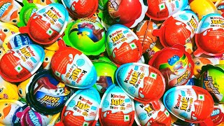 100 Yummy kinder, egg, relax, relaxing, unboxing, yummy, toys, surprise, #chocolate #kindersurprise