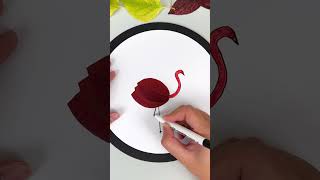 【Daoche】Origami Leaf painting | 到戶外撿幾片紅色樹葉，跟孩子一起做好看的樹葉貼畫吧 #shorts #shortsvideo