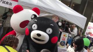 ＴＥＲＡＳＯオータムマルシェ2016 2016.11.12 あじぱんだくんとくまモン、よろしくまヽ(≧▽≦)ﾉ