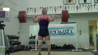 Olympic Weightlifting Donny Shankle over EASY 400lb Clean and Jerk at California Strength