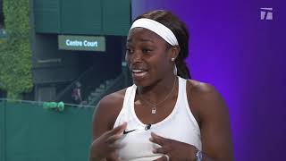 Sloane Stephens: 2019 Wimbledon First Round Win Tennis Channel Interview