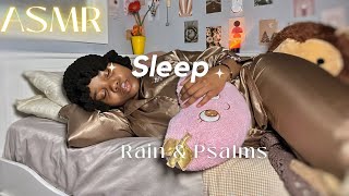 Christian ASMR | Fall Asleep Instantly with Rain Sounds \u0026 Psalm 100 Whispers