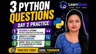 3 Python String Questions | Day 2 Practice