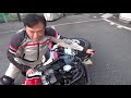 初めての中型バイク ： 倒れたバイクの起こし方 第3弾　・・ 右側に倒してしまったcb400sf　あなたならどう起こす？　・・