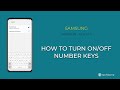 How to Turn On/Off Number Keys - Samsung [Android 11 - One UI 3]