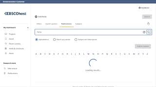 Creating Journal Alerts in the EBSCOhost databases