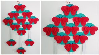 How To Make Paper Butterfly Wall Hanging/Paper Butterfly Wall Decoration/Easy Craft Ideas/Butterfly